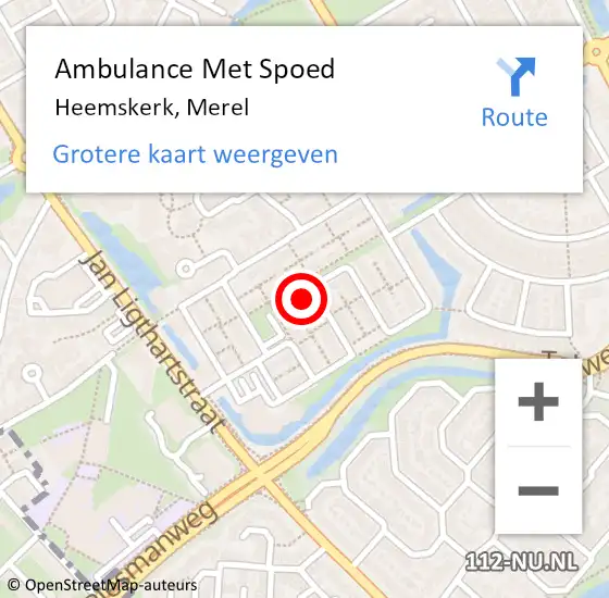 Locatie op kaart van de 112 melding: Ambulance Met Spoed Naar Heemskerk, Merel op 20 maart 2024 16:24