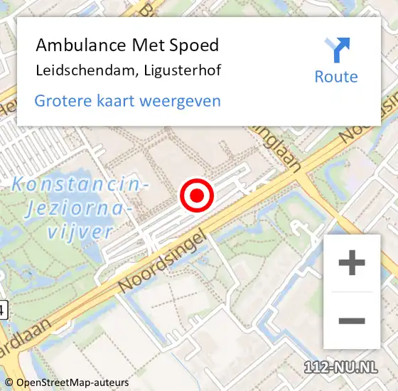 Locatie op kaart van de 112 melding: Ambulance Met Spoed Naar Leidschendam, Ligusterhof op 20 maart 2024 18:41