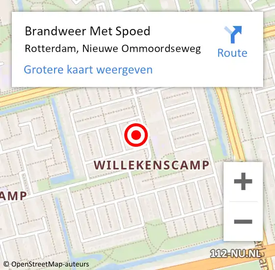 Locatie op kaart van de 112 melding: Brandweer Met Spoed Naar Rotterdam, Nieuwe Ommoordseweg op 21 maart 2024 01:28