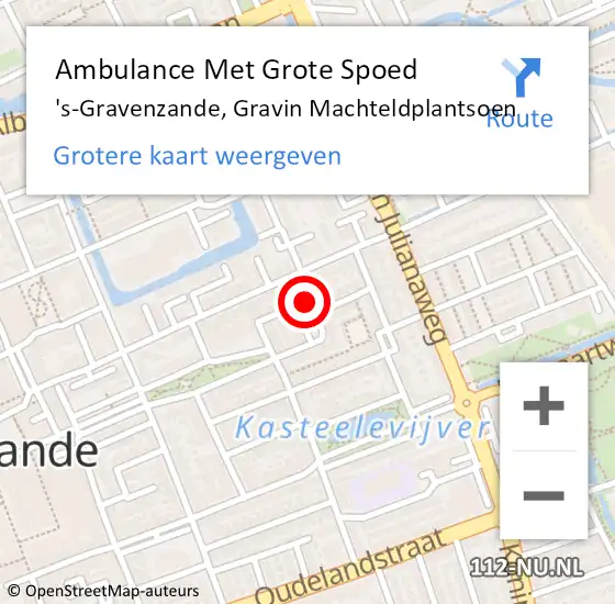 Locatie op kaart van de 112 melding: Ambulance Met Grote Spoed Naar 's-Gravenzande, Gravin Machteldplantsoen op 21 maart 2024 07:40