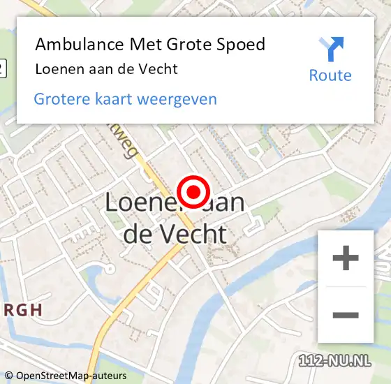 Locatie op kaart van de 112 melding: Ambulance Met Grote Spoed Naar Loenen aan de Vecht op 21 maart 2024 08:13