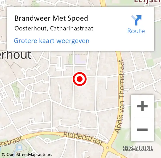 Locatie op kaart van de 112 melding: Brandweer Met Spoed Naar Oosterhout, Catharinastraat op 21 maart 2024 09:22