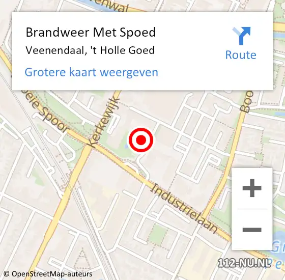 Locatie op kaart van de 112 melding: Brandweer Met Spoed Naar Veenendaal, 't Holle Goed op 21 maart 2024 10:32