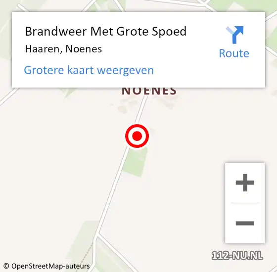 Locatie op kaart van de 112 melding: Brandweer Met Grote Spoed Naar Haaren, Noenes op 21 maart 2024 14:39