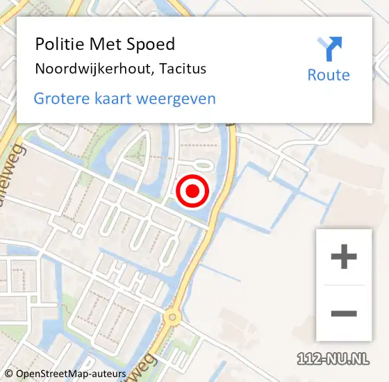 Locatie op kaart van de 112 melding: Politie Met Spoed Naar Noordwijkerhout, Tacitus op 21 maart 2024 16:22