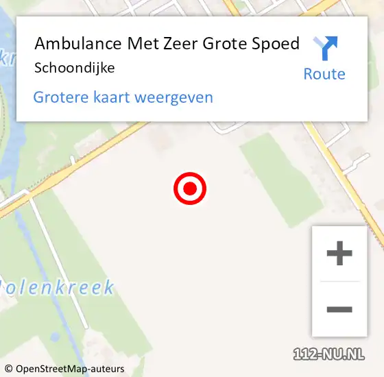 Locatie op kaart van de 112 melding: Ambulance Met Zeer Grote Spoed Naar Schoondijke op 21 maart 2024 18:50