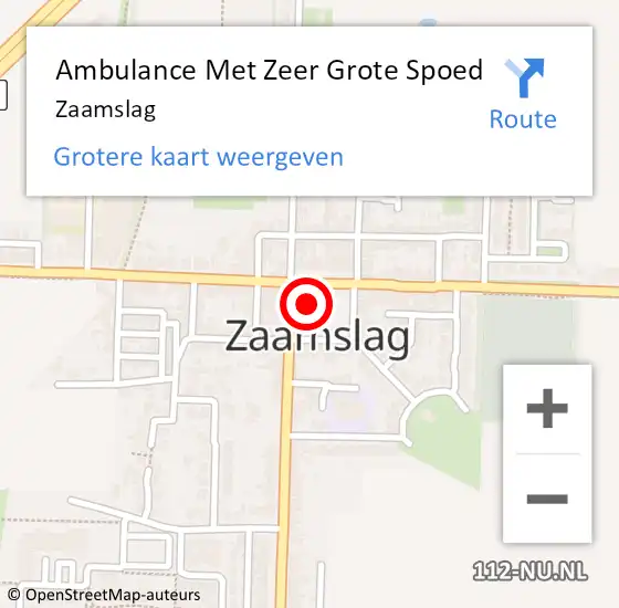 Locatie op kaart van de 112 melding: Ambulance Met Zeer Grote Spoed Naar Zaamslag op 21 maart 2024 19:49