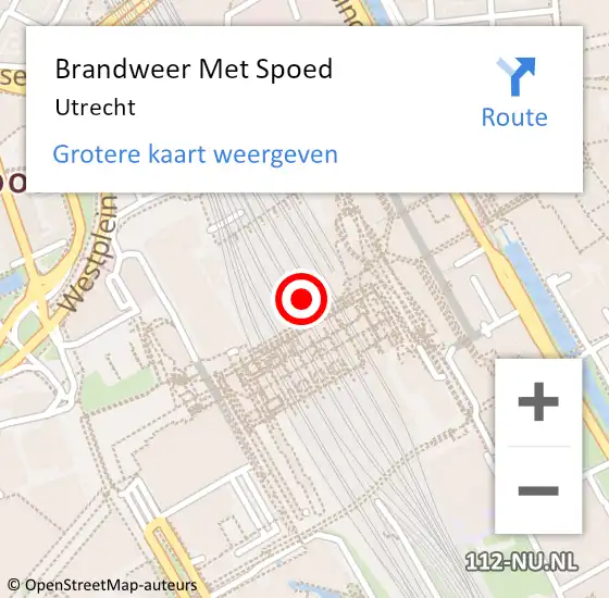 Locatie op kaart van de 112 melding: Brandweer Met Spoed Naar Utrecht op 21 maart 2024 21:05