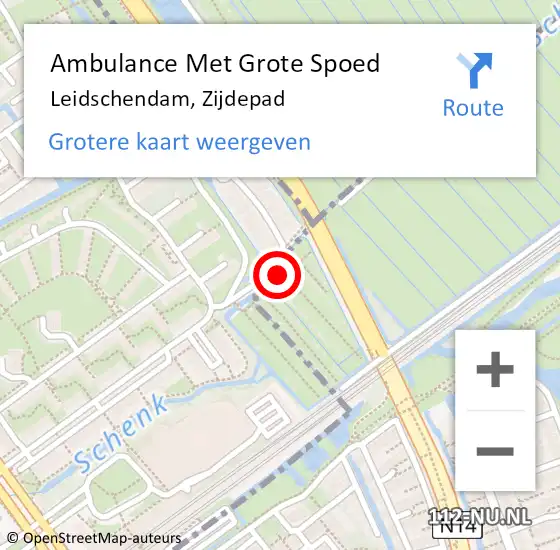 Locatie op kaart van de 112 melding: Ambulance Met Grote Spoed Naar Leidschendam, Zijdepad op 22 maart 2024 05:21