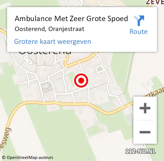 Locatie op kaart van de 112 melding: Ambulance Met Zeer Grote Spoed Naar Oosterend, Oranjestraat op 22 maart 2024 08:20