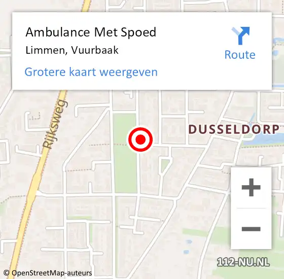 Locatie op kaart van de 112 melding: Ambulance Met Spoed Naar Limmen, Vuurbaak op 22 maart 2024 09:46