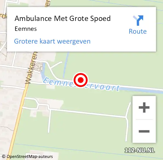 Locatie op kaart van de 112 melding: Ambulance Met Grote Spoed Naar Eemnes op 22 maart 2024 09:59