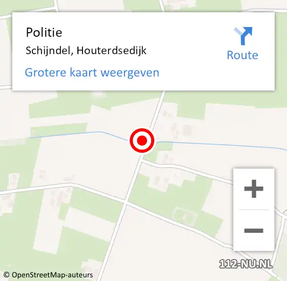 Locatie op kaart van de 112 melding: Politie Schijndel, Houterdsedijk op 22 maart 2024 13:50