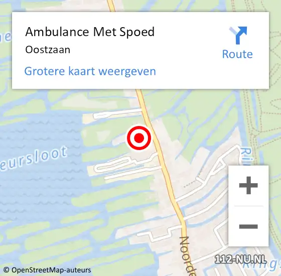 Locatie op kaart van de 112 melding: Ambulance Met Spoed Naar Oostzaan op 22 maart 2024 14:40