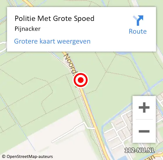 Locatie op kaart van de 112 melding: Politie Met Grote Spoed Naar Pijnacker op 22 maart 2024 23:40