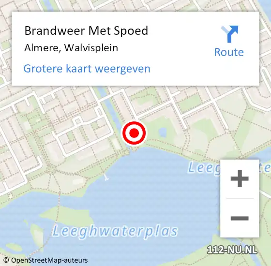 Locatie op kaart van de 112 melding: Brandweer Met Spoed Naar Almere, Walvisplein op 23 maart 2024 12:07