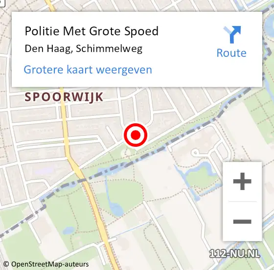 Locatie op kaart van de 112 melding: Politie Met Grote Spoed Naar Den Haag, Schimmelweg op 23 maart 2024 12:44