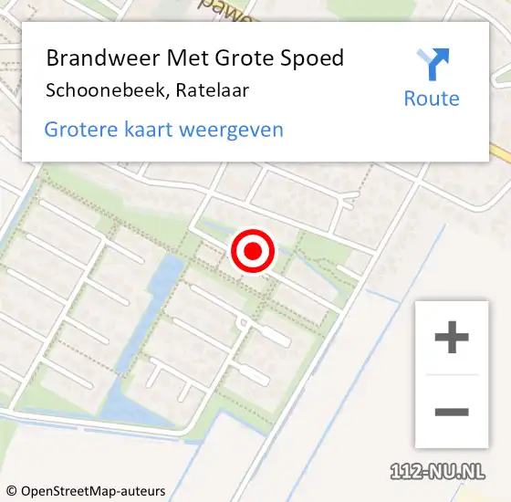 Locatie op kaart van de 112 melding: Brandweer Met Grote Spoed Naar Schoonebeek, Ratelaar op 23 maart 2024 13:05