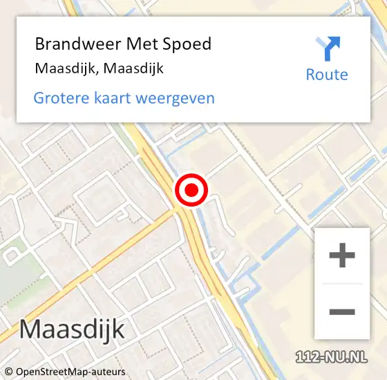 Locatie op kaart van de 112 melding: Brandweer Met Spoed Naar Maasdijk, Maasdijk op 23 maart 2024 13:37
