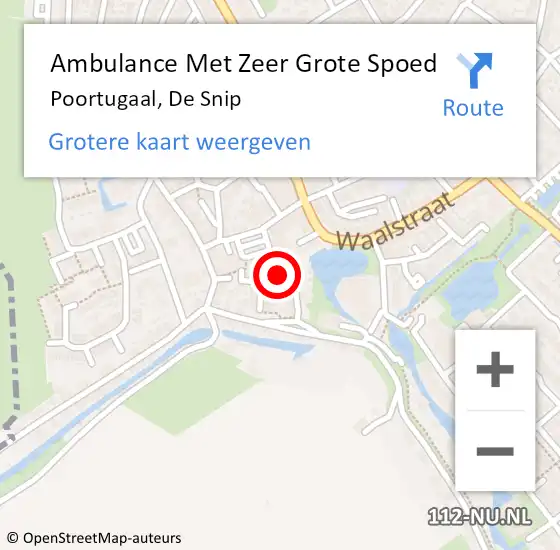 Locatie op kaart van de 112 melding: Ambulance Met Zeer Grote Spoed Naar Poortugaal, De Snip op 23 maart 2024 13:52