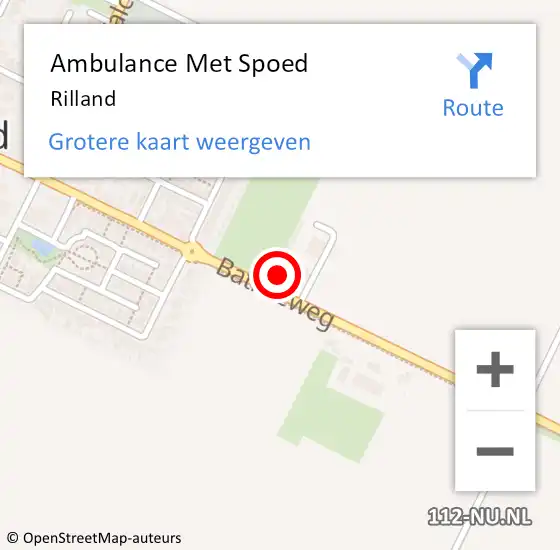 Locatie op kaart van de 112 melding: Ambulance Met Spoed Naar Rilland op 23 maart 2024 17:15