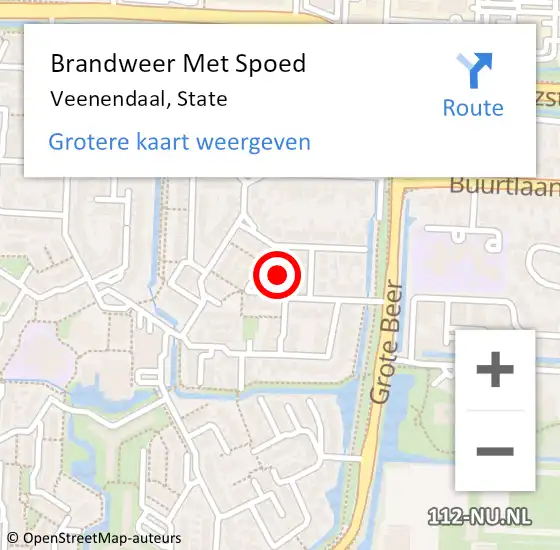 Locatie op kaart van de 112 melding: Brandweer Met Spoed Naar Veenendaal, State op 23 maart 2024 18:29