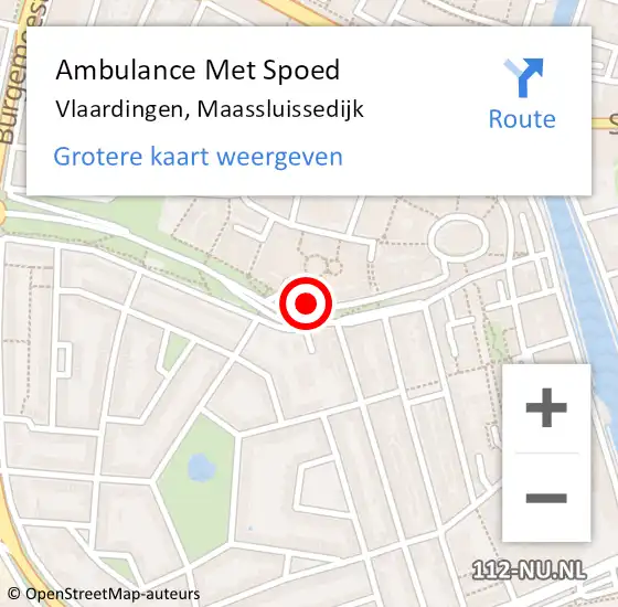 Locatie op kaart van de 112 melding: Ambulance Met Spoed Naar Vlaardingen, Maassluissedijk op 23 maart 2024 19:04