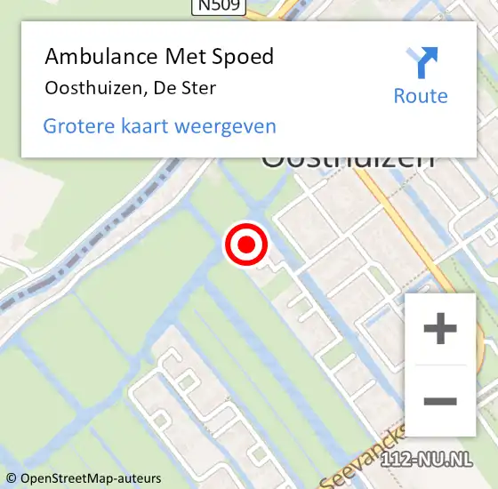 Locatie op kaart van de 112 melding: Ambulance Met Spoed Naar Oosthuizen, De Ster op 23 maart 2024 20:41