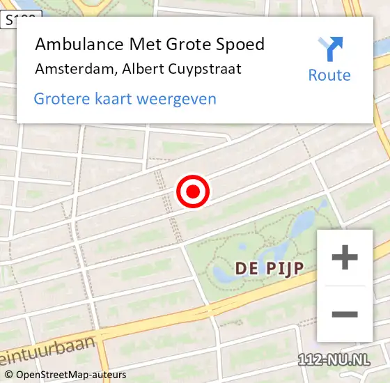 Locatie op kaart van de 112 melding: Ambulance Met Grote Spoed Naar Amsterdam, Albert Cuypstraat op 23 maart 2024 20:56