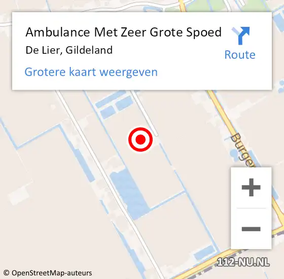 Locatie op kaart van de 112 melding: Ambulance Met Zeer Grote Spoed Naar De Lier, Gildeland op 23 maart 2024 23:46