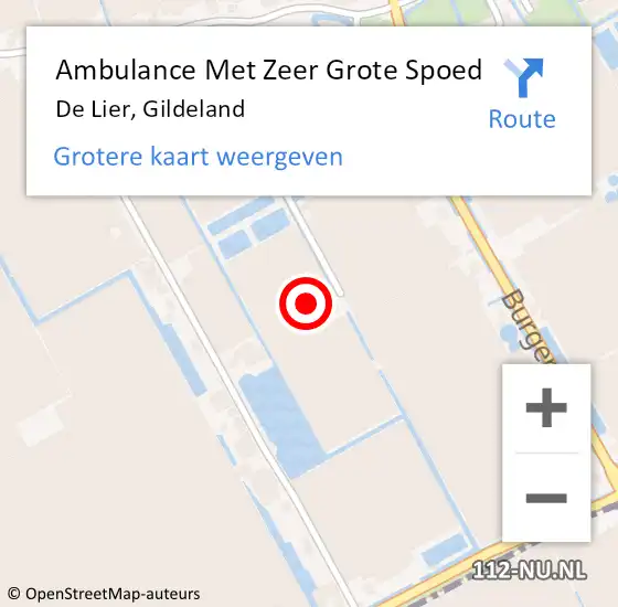 Locatie op kaart van de 112 melding: Ambulance Met Zeer Grote Spoed Naar De Lier, Gildeland op 23 maart 2024 23:47