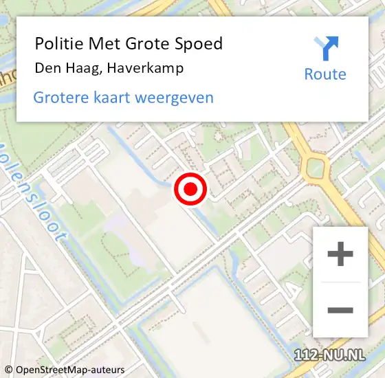 Locatie op kaart van de 112 melding: Politie Met Grote Spoed Naar Den Haag, Haverkamp op 24 maart 2024 00:24