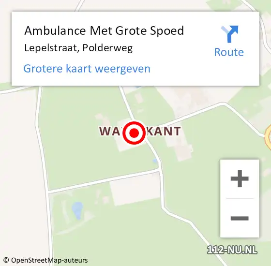 Locatie op kaart van de 112 melding: Ambulance Met Grote Spoed Naar Lepelstraat, Polderweg op 30 september 2014 04:54