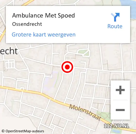 Locatie op kaart van de 112 melding: Ambulance Met Spoed Naar Ossendrecht op 24 maart 2024 01:40