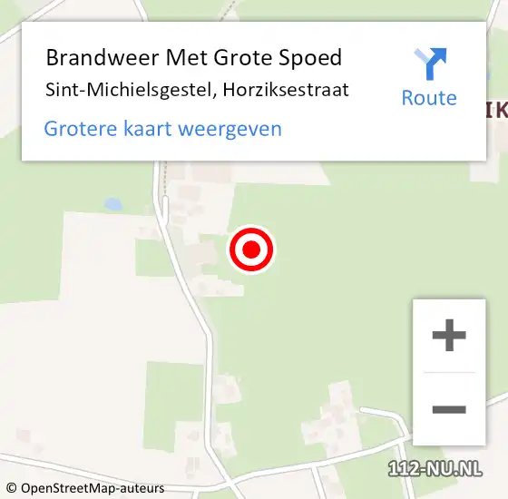Locatie op kaart van de 112 melding: Brandweer Met Grote Spoed Naar Sint-Michielsgestel, Horziksestraat op 24 maart 2024 06:37
