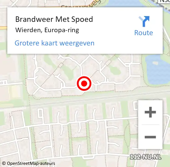 Locatie op kaart van de 112 melding: Brandweer Met Spoed Naar Wierden, Europa-ring op 24 maart 2024 12:42