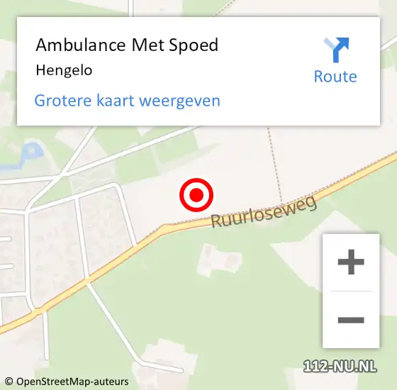 Locatie op kaart van de 112 melding: Ambulance Met Spoed Naar Hengelo op 24 maart 2024 13:13