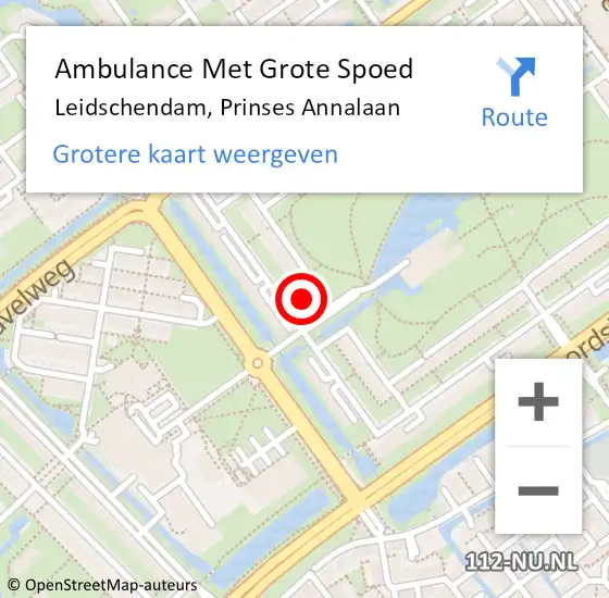 Locatie op kaart van de 112 melding: Ambulance Met Grote Spoed Naar Leidschendam, Prinses Annalaan op 24 maart 2024 17:56