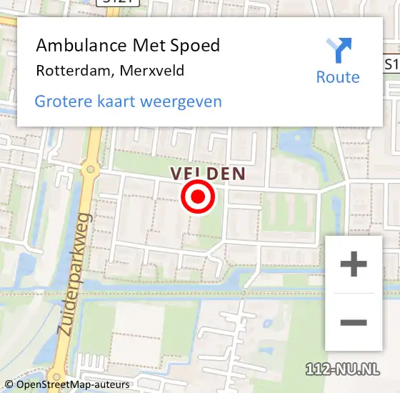 Locatie op kaart van de 112 melding: Ambulance Met Spoed Naar Rotterdam, Merxveld op 24 maart 2024 23:33