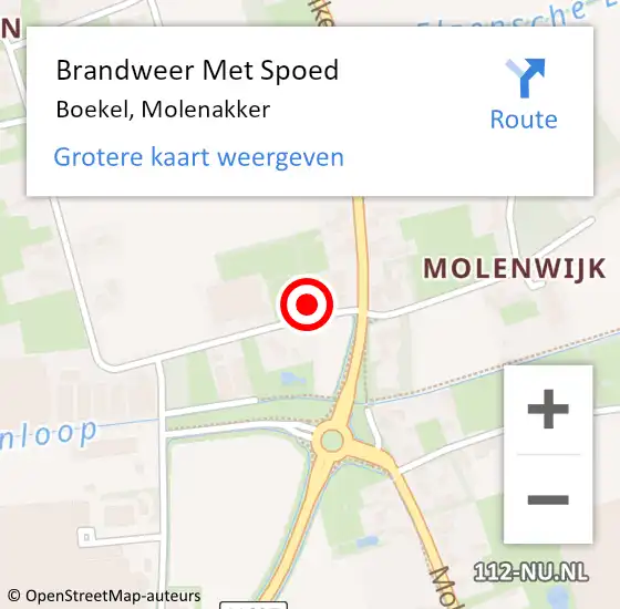 Locatie op kaart van de 112 melding: Brandweer Met Spoed Naar Boekel, Molenakker op 25 maart 2024 02:26