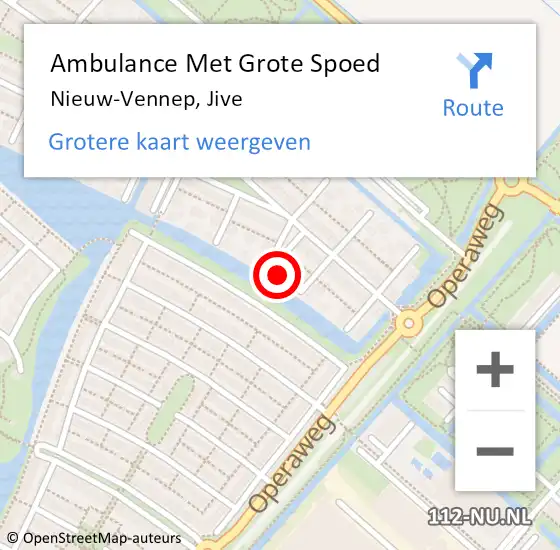 Locatie op kaart van de 112 melding: Ambulance Met Grote Spoed Naar Nieuw-Vennep, Jive op 25 maart 2024 06:30