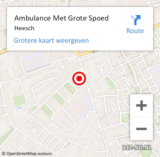 Locatie op kaart van de 112 melding: Ambulance Met Grote Spoed Naar Heesch op 25 maart 2024 10:16