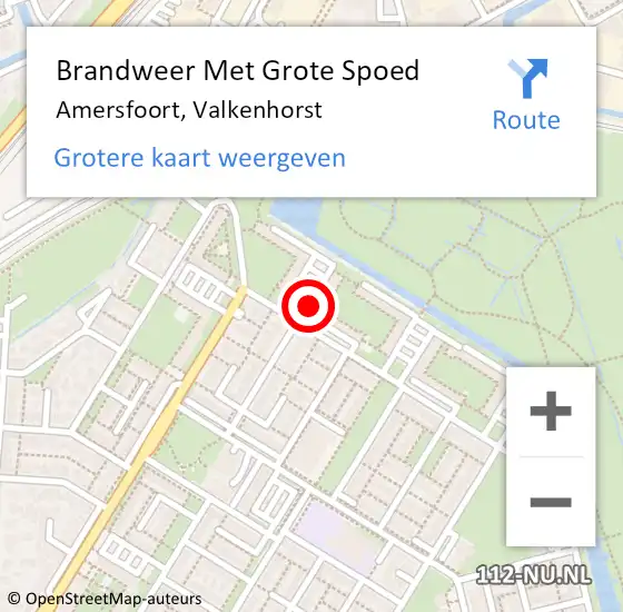 Locatie op kaart van de 112 melding: Brandweer Met Grote Spoed Naar Amersfoort, Valkenhorst op 25 maart 2024 10:42