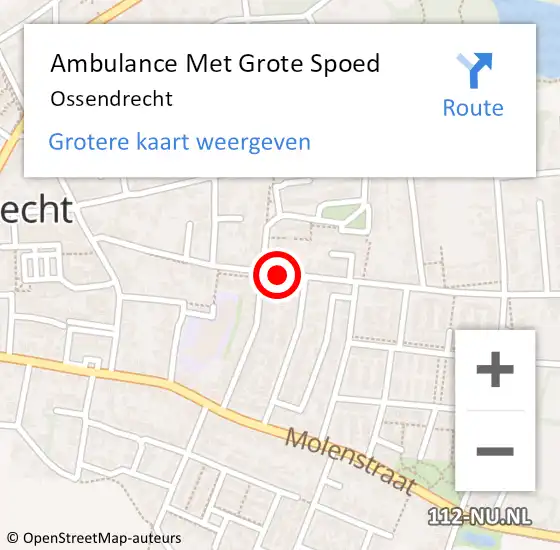 Locatie op kaart van de 112 melding: Ambulance Met Grote Spoed Naar Ossendrecht op 25 maart 2024 11:54