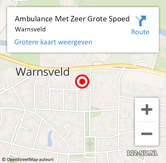 Locatie op kaart van de 112 melding: Ambulance Met Zeer Grote Spoed Naar Warnsveld op 25 maart 2024 13:47