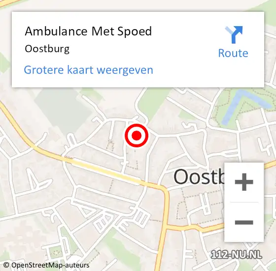 Locatie op kaart van de 112 melding: Ambulance Met Spoed Naar Oostburg op 25 maart 2024 14:44