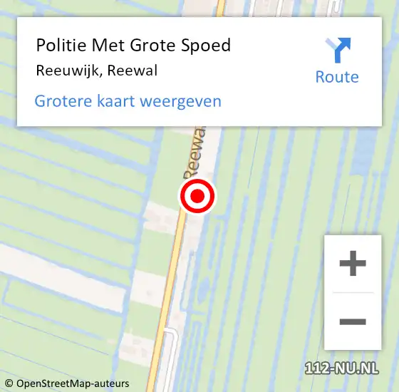 Locatie op kaart van de 112 melding: Politie Met Grote Spoed Naar Reeuwijk, Reewal op 25 maart 2024 15:23