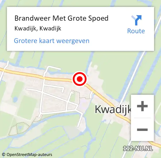 Locatie op kaart van de 112 melding: Brandweer Met Grote Spoed Naar Kwadijk, Kwadijk op 25 maart 2024 23:48