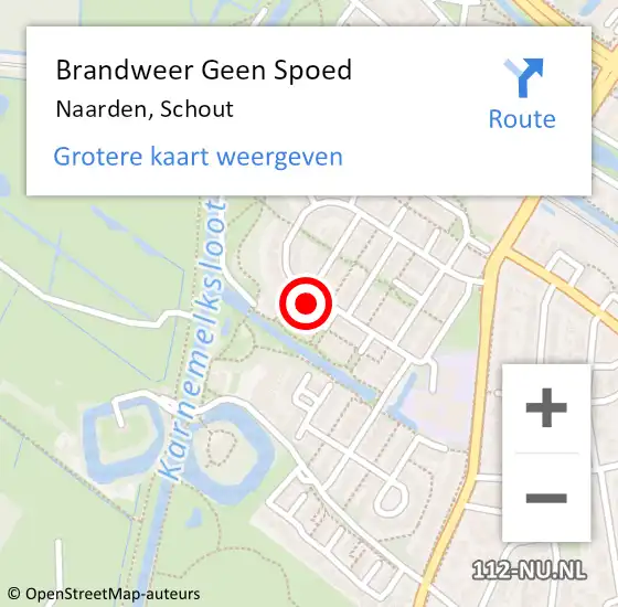 Locatie op kaart van de 112 melding: Brandweer Geen Spoed Naar Naarden, Schout op 25 maart 2024 23:55