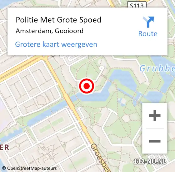 Locatie op kaart van de 112 melding: Politie Met Grote Spoed Naar Amsterdam, Gooioord op 26 maart 2024 00:03